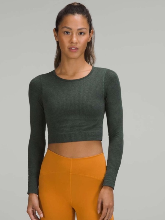 lululemon athletica Tops - Lululemon Ebb to Street Long Sleeve Shirt
Smoked Spruce W3DZNS with pads size 4
